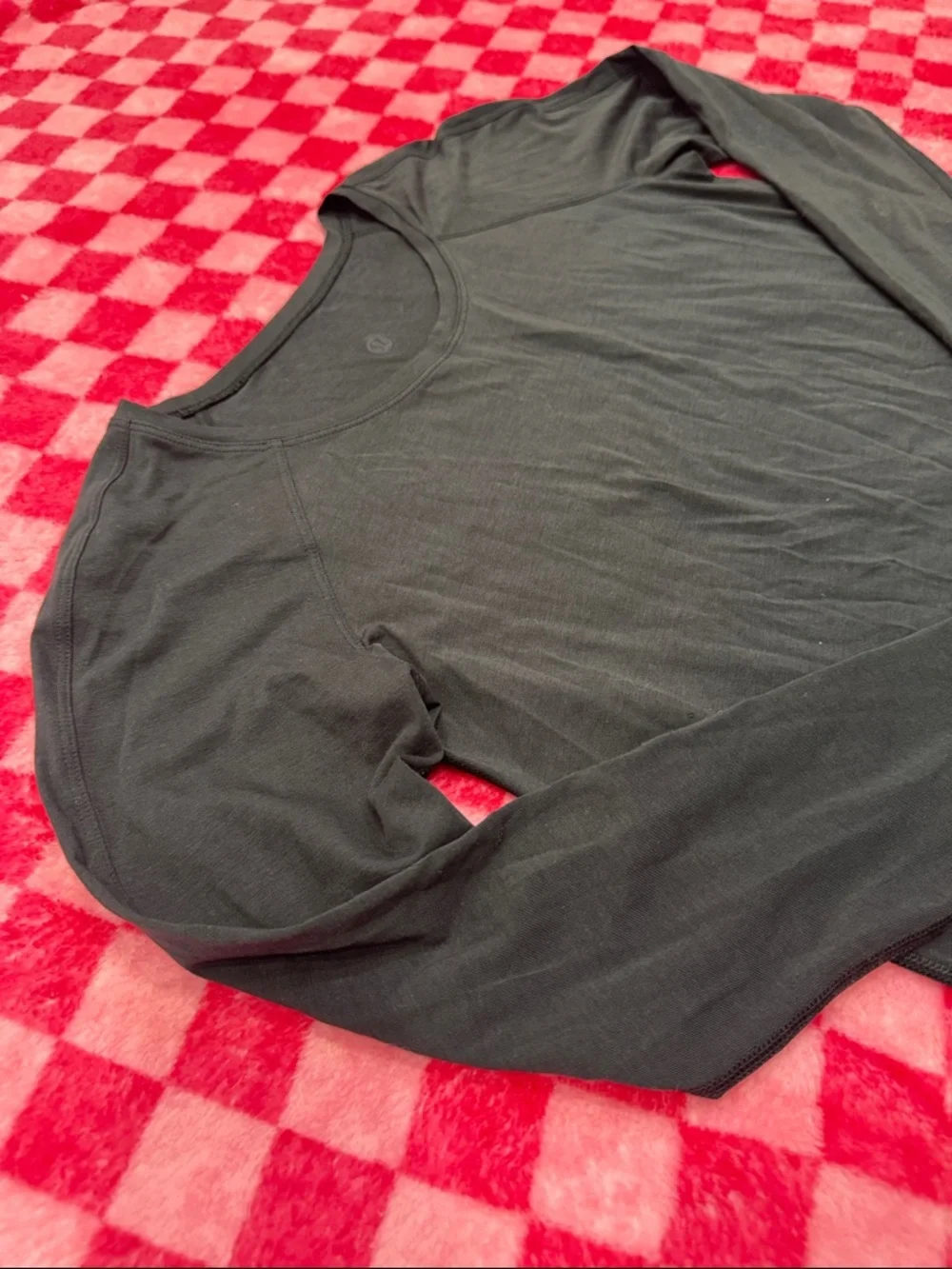 lululemon athletica Black Long Sleeve Scoop Neck Top